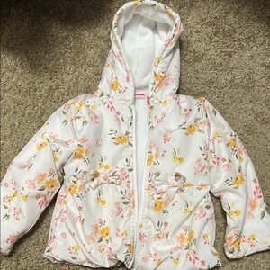 Floral Kids Jacket - White and Yellow
